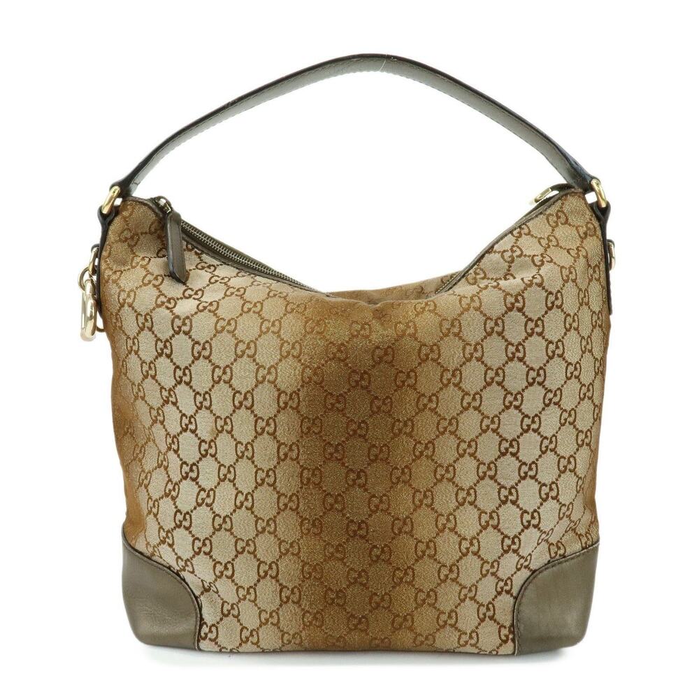 Gucci GG Canvas Shoulder Bag Brown
